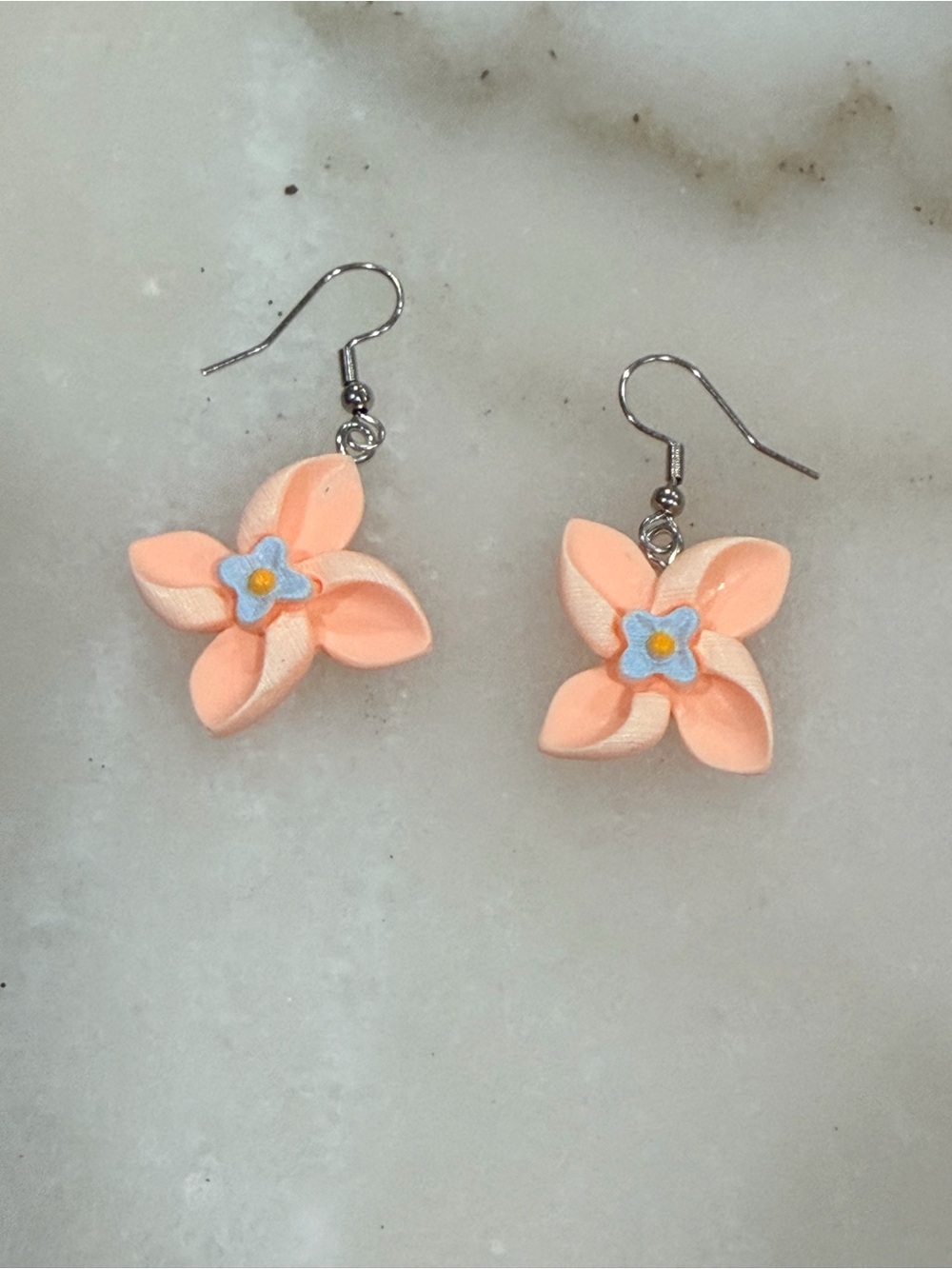 Floral Pinwheel Earrings Handmade Novelty Jewelry Coquette Style